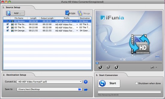 iFunia HD Video Converter para Mac