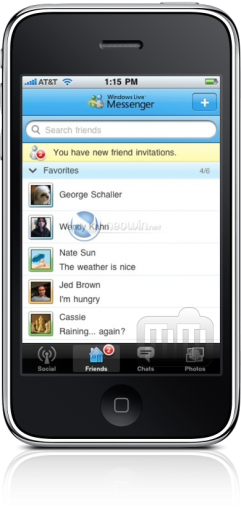 Windows Live Messenger no iPhone