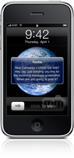 Textie no iPhone