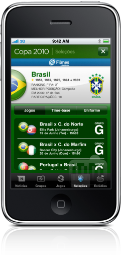 iG Copa no iPhone
