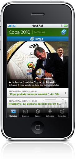 iG Copa no iPhone