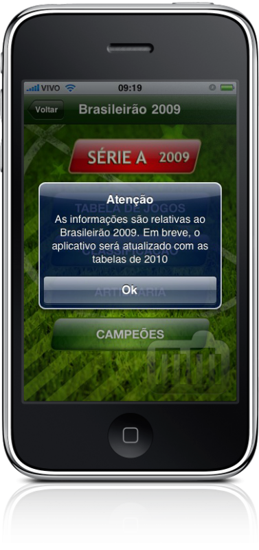 Brasileirão 2009 (2010?) da FingerTips no iPhone