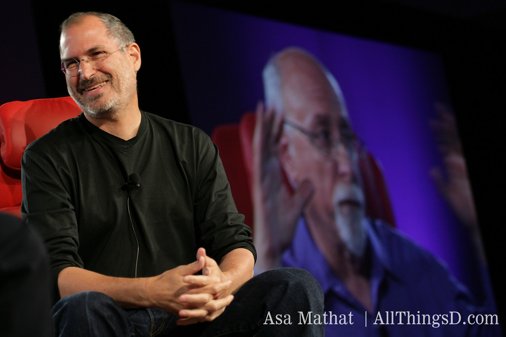 Steve Jobs e Walt Mossberg na D3, All Things Digital