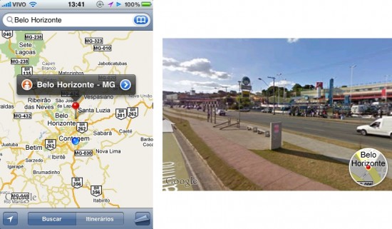 Google Street View Brasil no iPhone