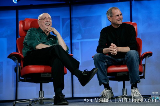 Walt Mossberg e Steve Jobs na D5