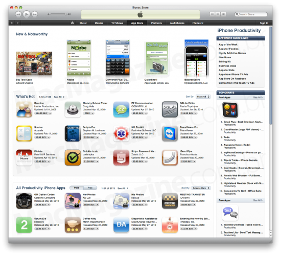 Categoria da App Store com novo visual