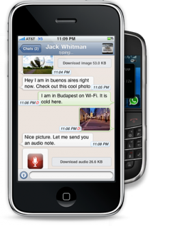 WhatsApp Messenger no iPhone e BlackBerry