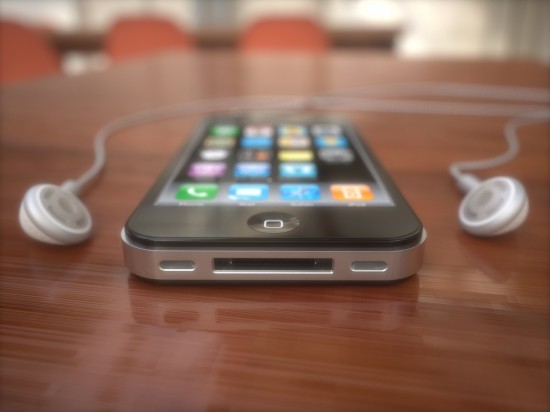 Render 3D do iPhone de quarta geração