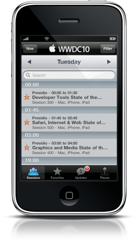 App oficial da WWDC 2010 para iPhone