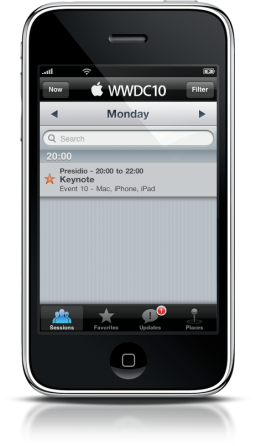 App oficial da WWDC 2010 para iPhone