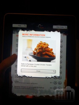 iPad como cardápio em restaurante australiano