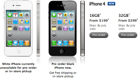 iPhone 4 só em 14 de julho