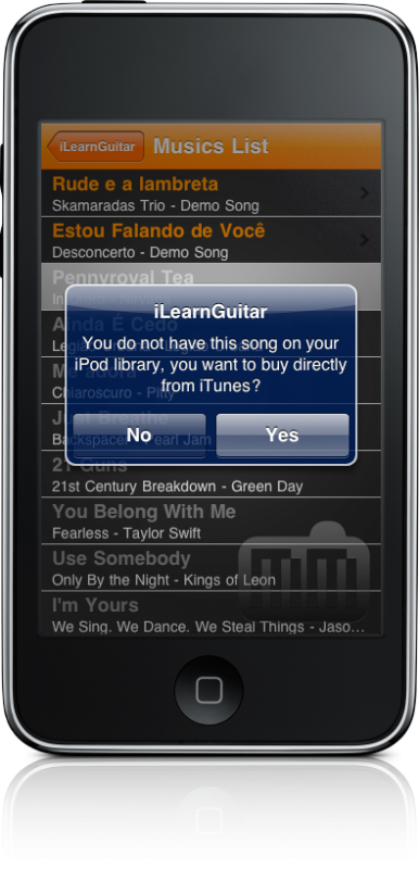 Ícone do iLearnGuitar no iPod touch