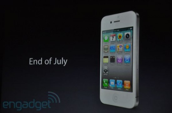 iPhone 4 branco - Final de julho