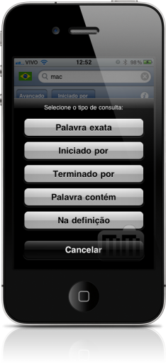 Michaelis Moderno Dicionário da Língua Portuguesa no iPhone