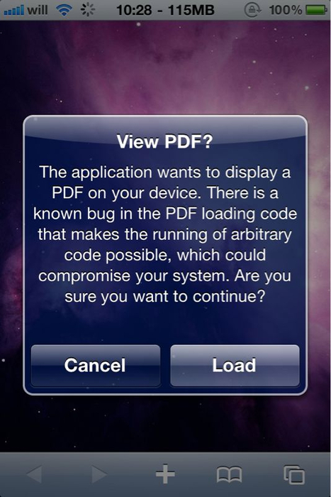Verificação para abrir PDFs no iOS