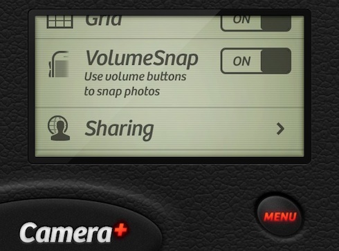 VolumeSnap no Camera+