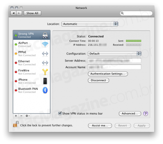 VPN no Mac OS X