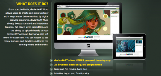 deviantART Muro, web app de desenho em HTML5