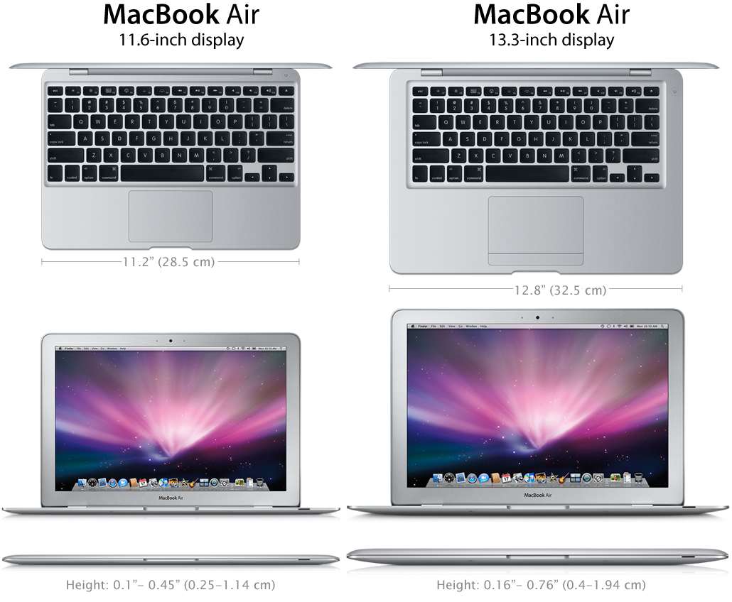 Mockup de MacBook Air com tela de 11,6"