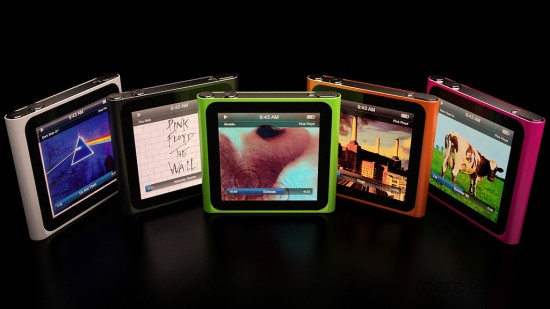 Mockup dos iPods nano 6G