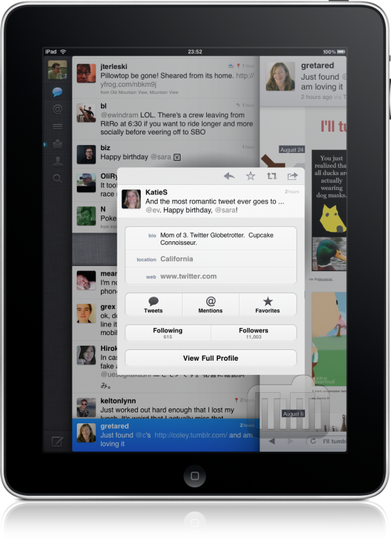 Twitter para iPad