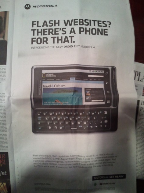 Anúncio da Motorola no NYT