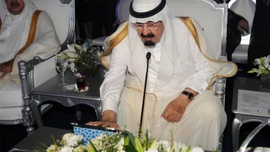Rei Abdullah e seu iPad