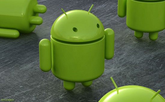 Robô verde do Google Android