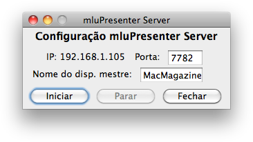 mluPresenter Server no Mac OS X