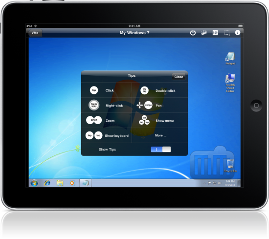 Parallels Mobile no iPad