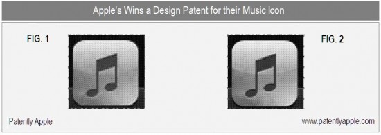 Patente de design do ícone Music