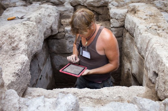 iPad nas ruínas de Pompeia
