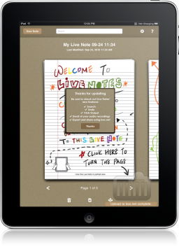 Live Notes 1.1 no iPad