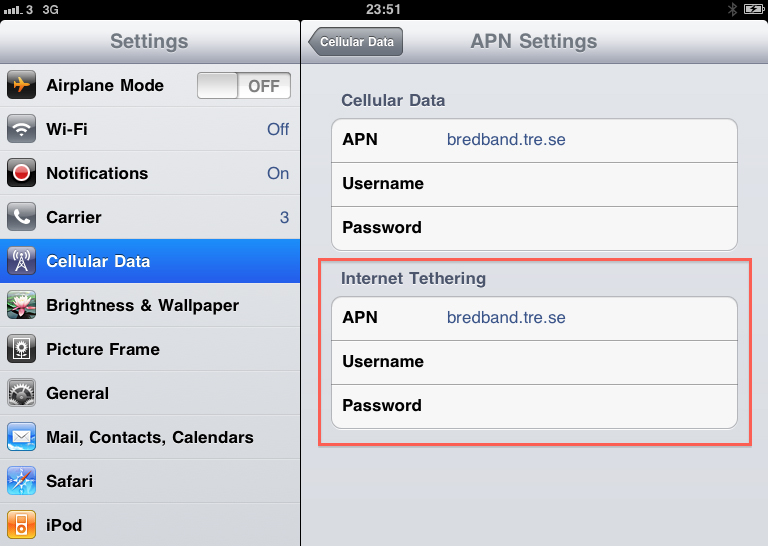 Tethering no iPad - iOS 4.2b2