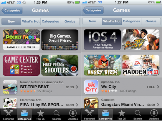 Jogos na App Store do iOS