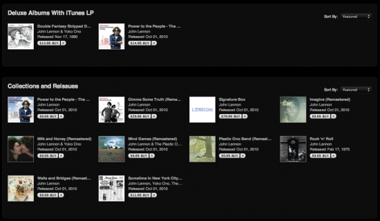 John Lennon na iTunes Store