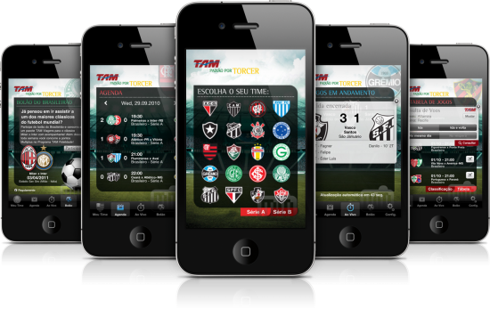 TAM Futebol em iPhones