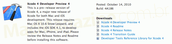 Xcode 4 Developer Preview 4