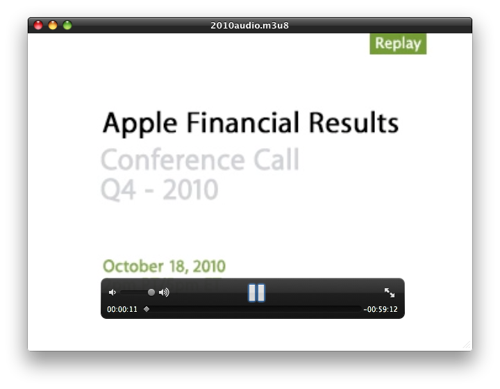 Resultados financeiros da Apple - Q4 2010