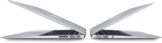Novos MacBooks Air de lado