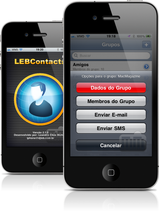 LEBContacts 2.1 no iPhone
