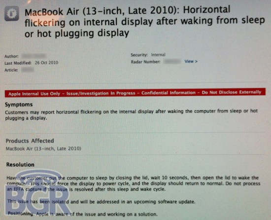 Bugs em MacBooks Air