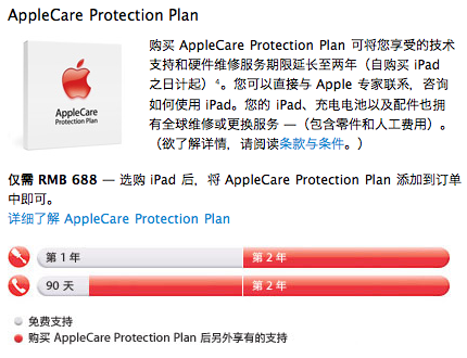 AppleCare na Online Store da China