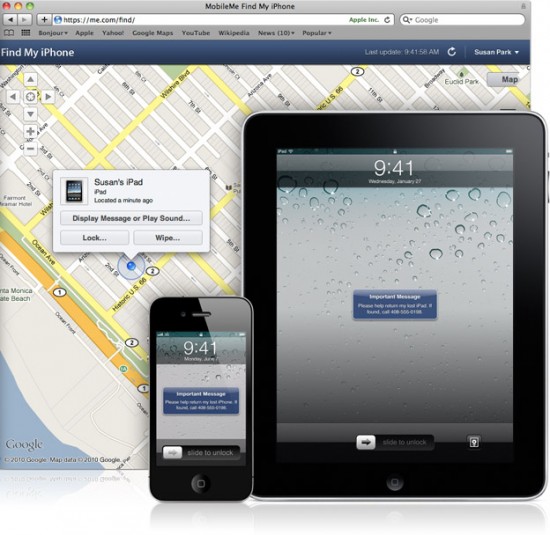 Find My iPhone no Mac, iPhone e iPad