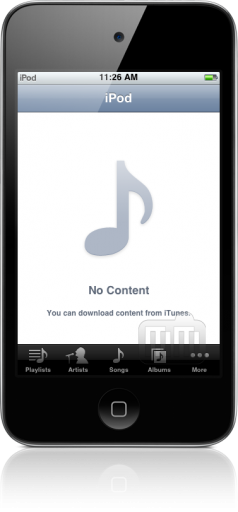 No content do iTunes no iPod touch