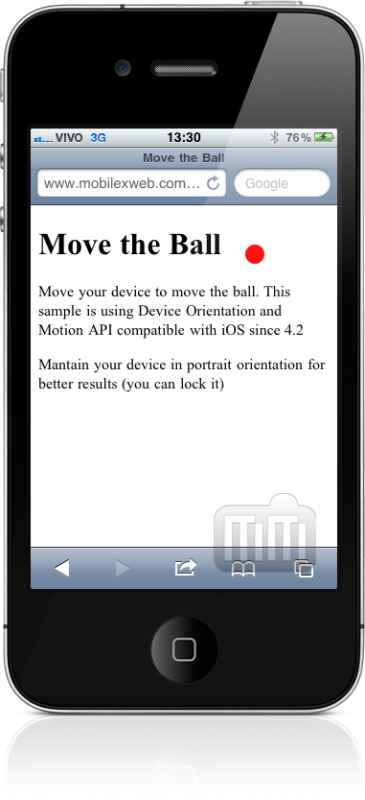 Move the Ball - Safari iPhone