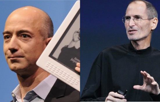 Jeff Bezos (Amazon) e Steve Jobs (Apple)