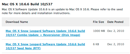 Mac OS X 10.6.6