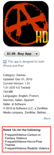 Classificação etária na App Store